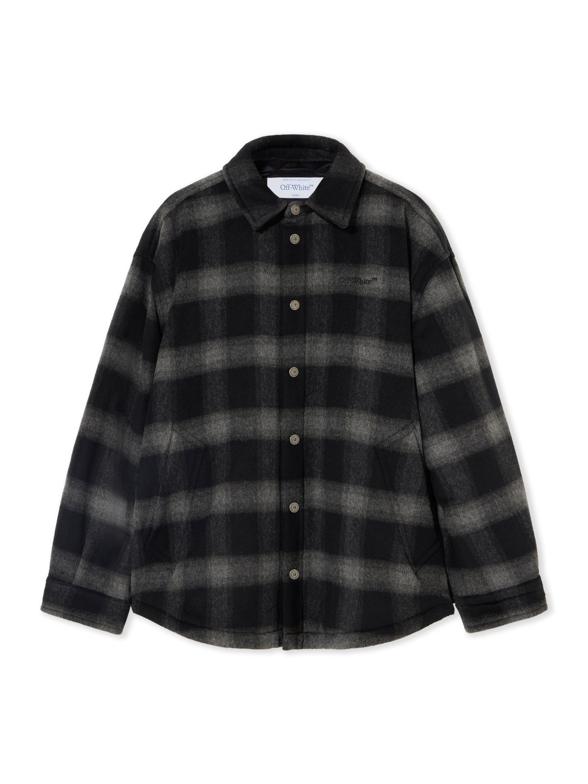 Flannel Wool Padded Overshirt Coat