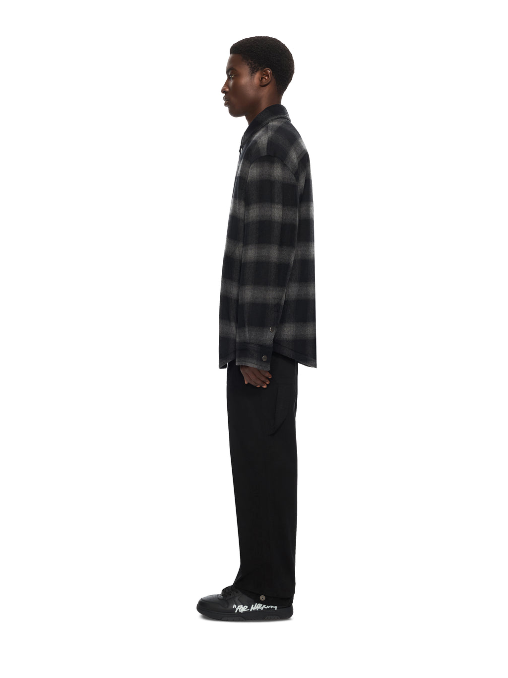 Flannel Wool Padded Overshirt Coat