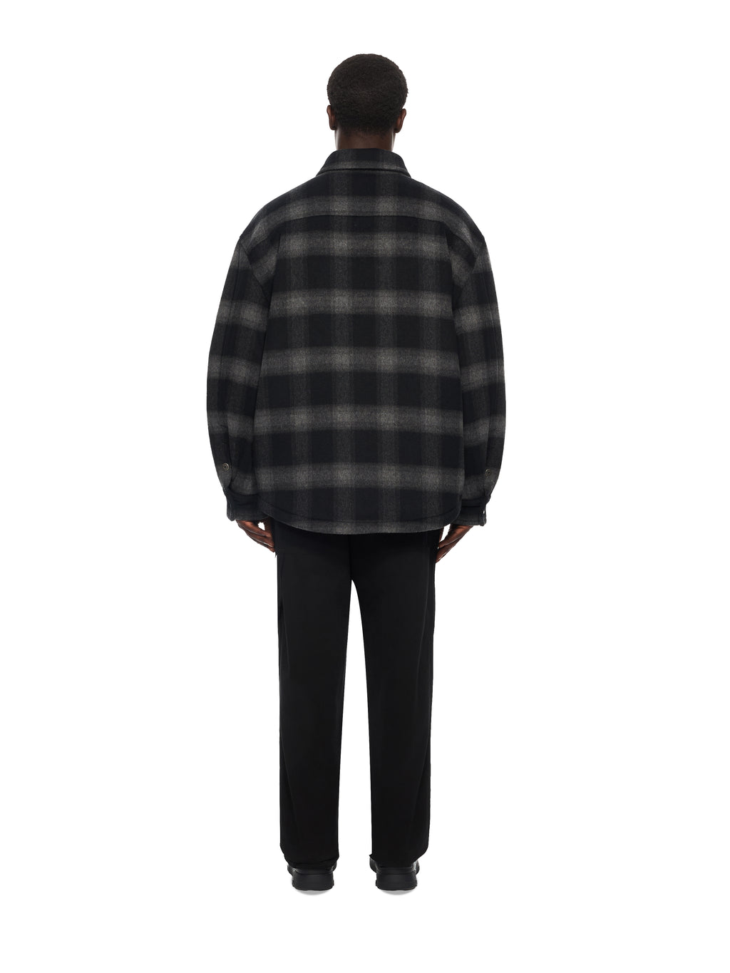 Flannel Wool Padded Overshirt Coat