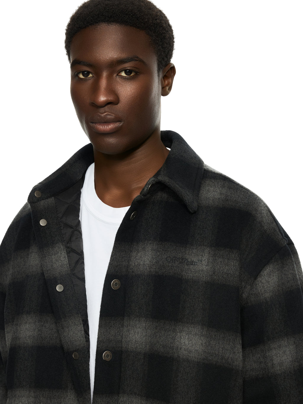 Flannel Wool Padded Overshirt Coat