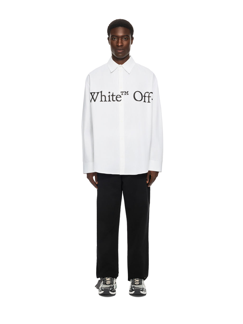 OFF WHITE Bookish Scarf Poplin Overshirt WHITE 44MGE055F26F003
