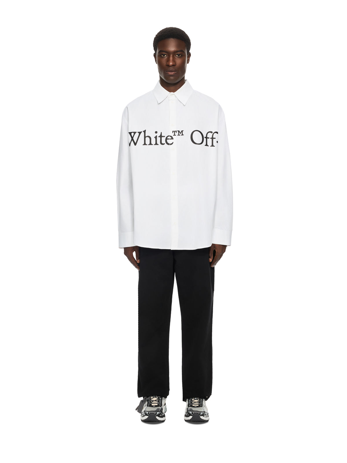 OFF WHITE Bookish Scarf Poplin Overshirt WHITE 44MGE055F26F003
