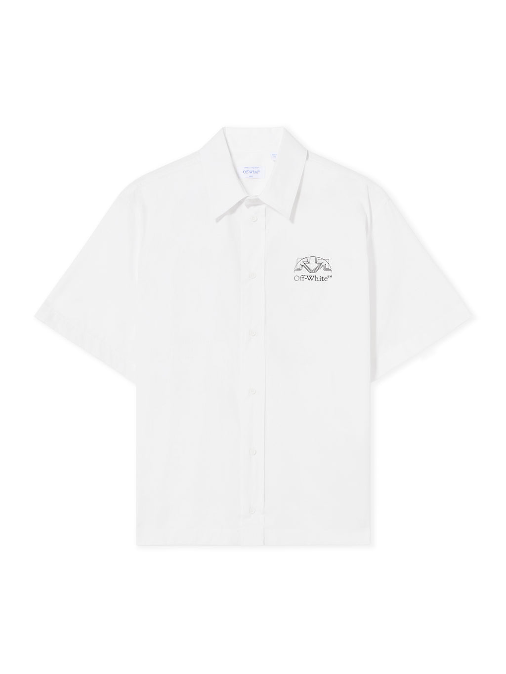 Off Line Half Arrow Poplin Slim Bowling Shirt