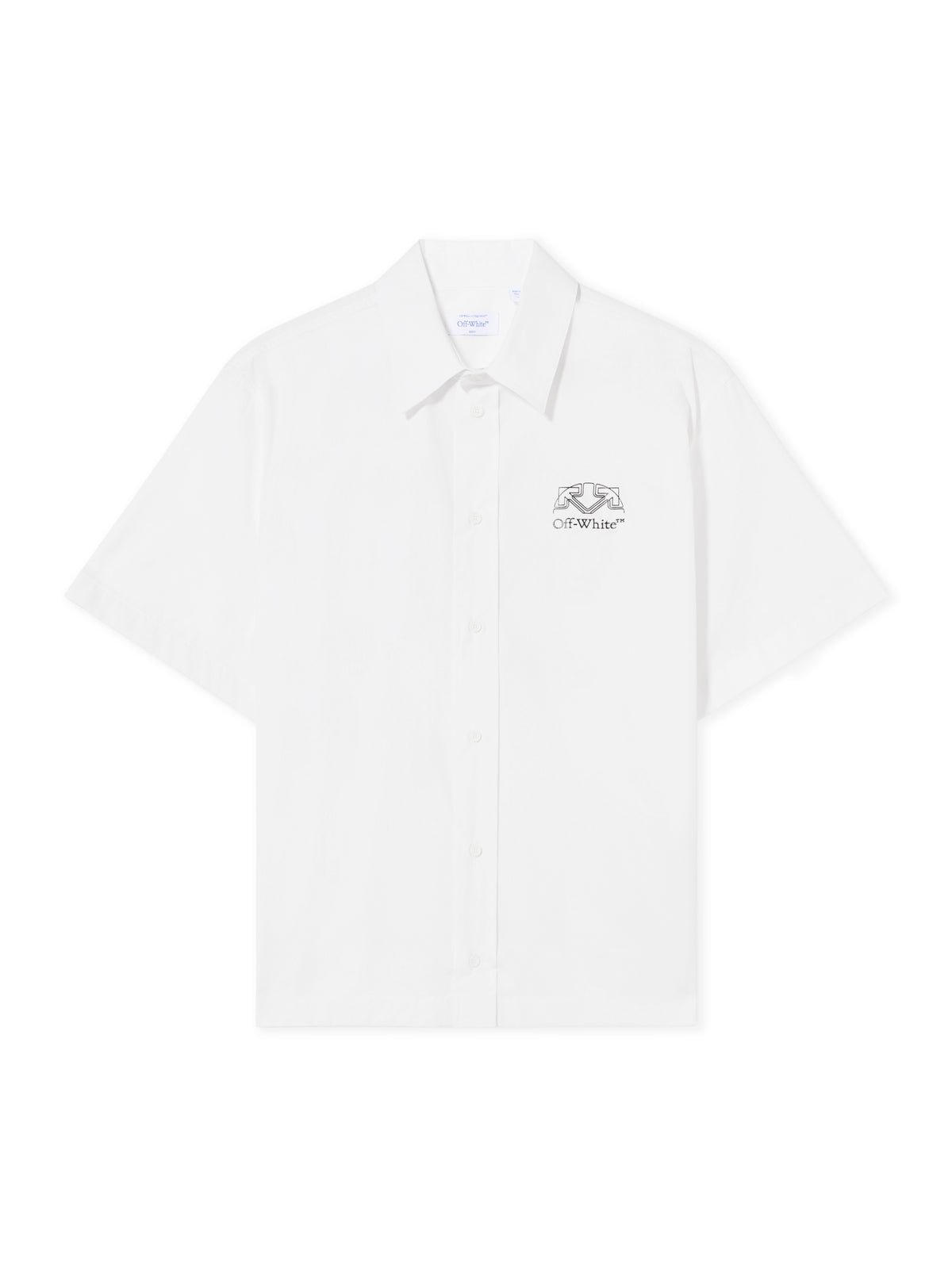 Off Line Half Arrow Poplin Slim Bowling Shirt