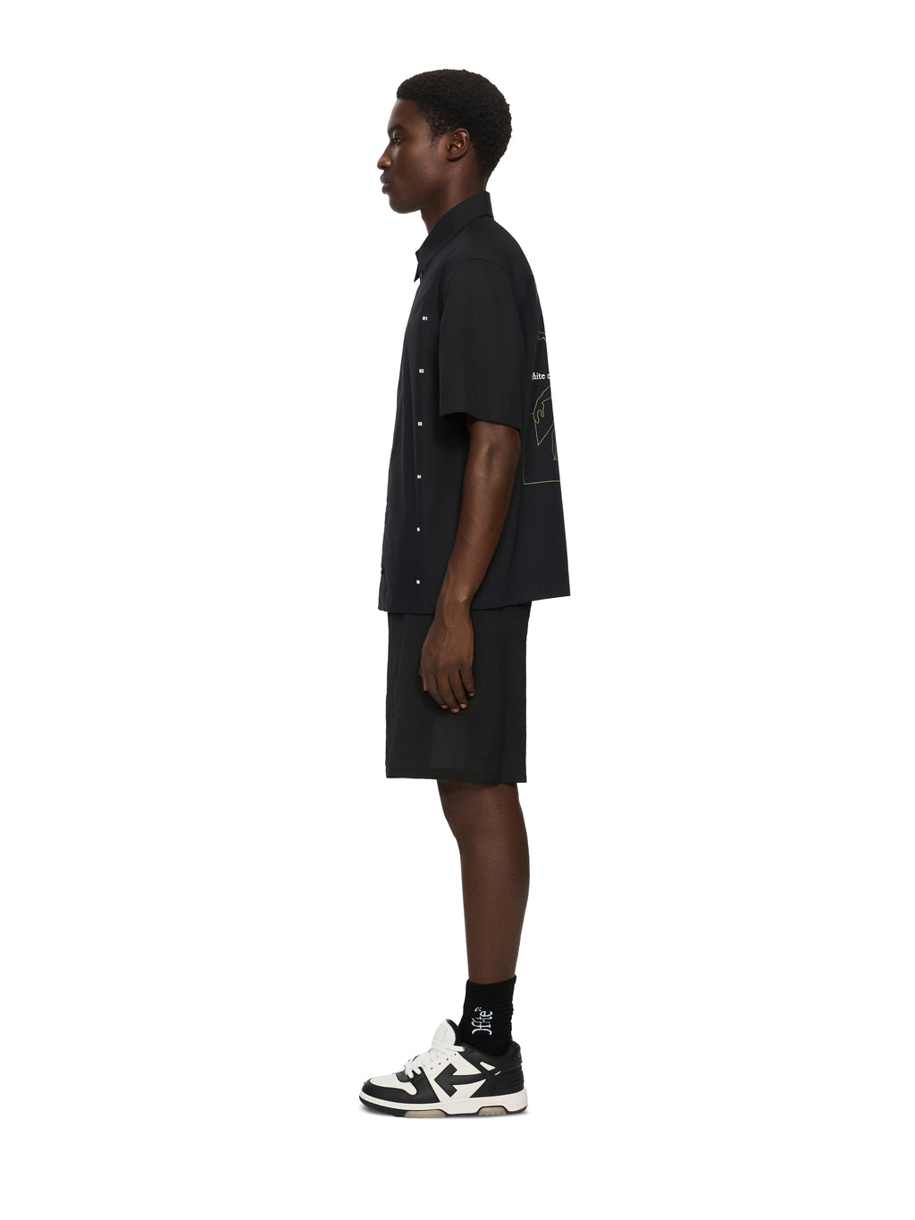 Chakra Arrow Poplin Slim Bowling Shirt