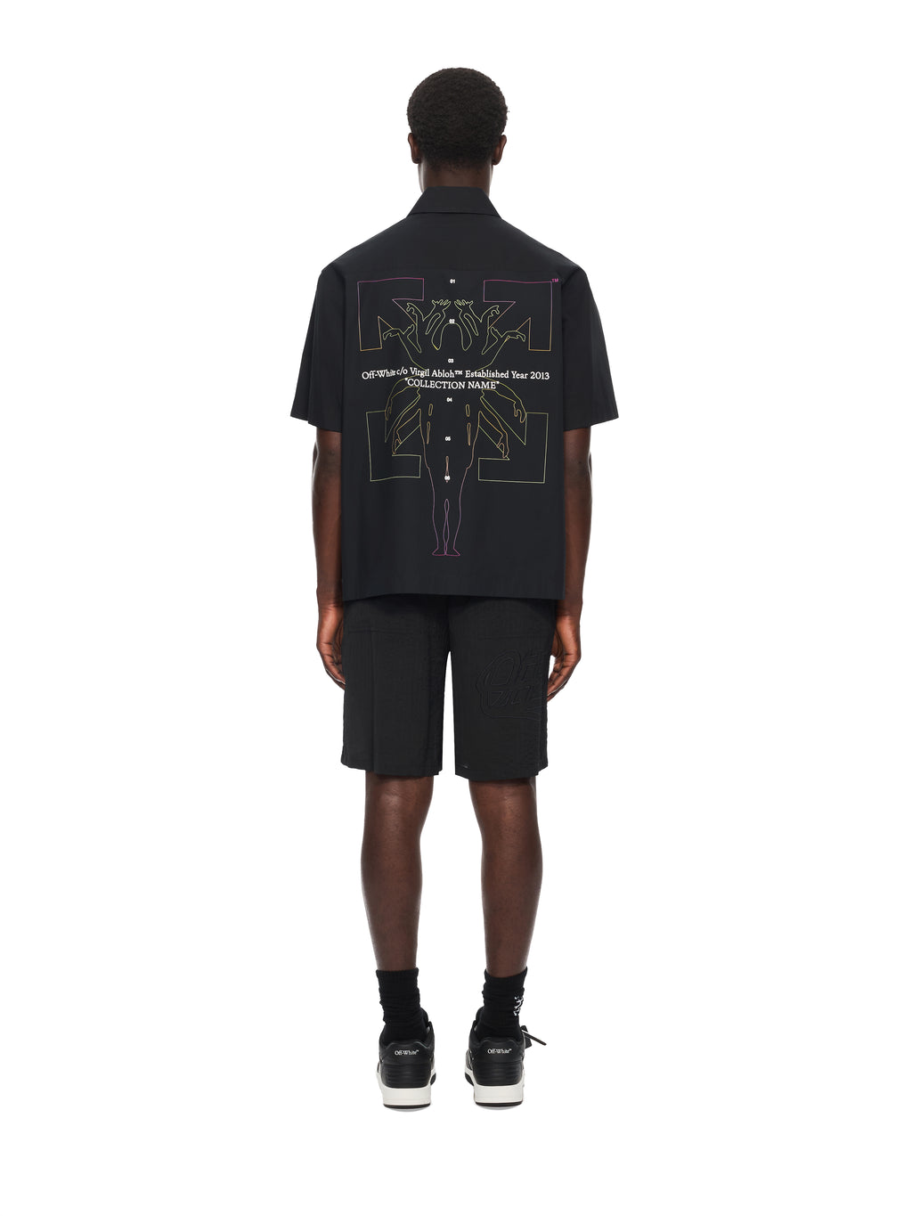 Chakra Arrow Poplin Slim Bowling Shirt