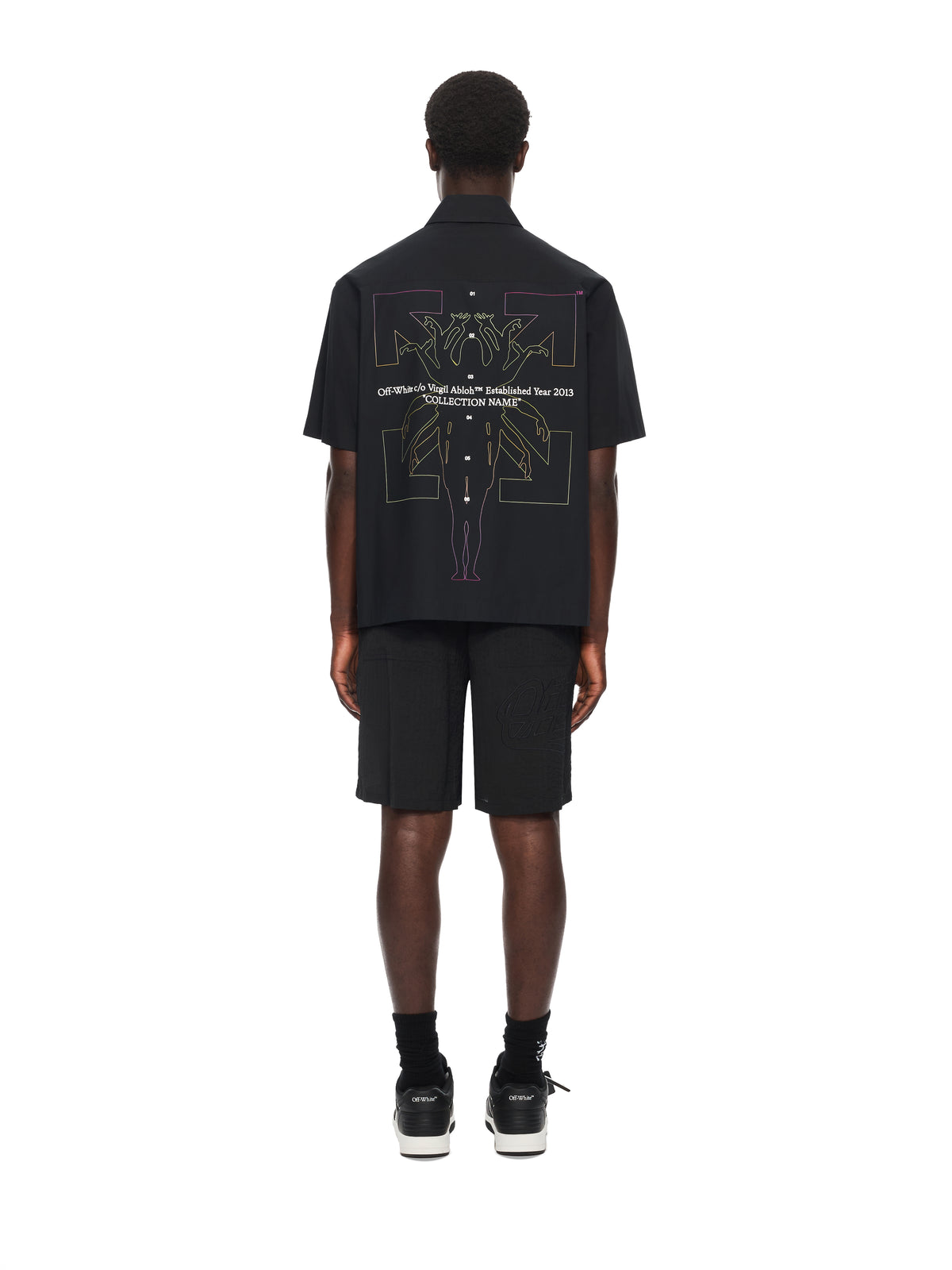 Chakra Arrow Poplin Slim Bowling Shirt