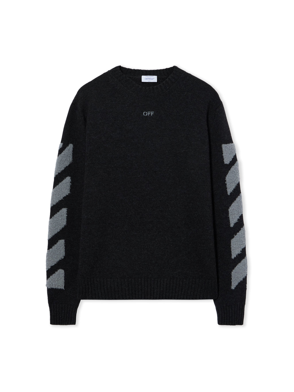 Diagonals Fuzzy Knit Crewneck
