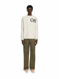 OFF WHITE Bookish Shared Knit Crewneck CREAM 44MHE20QF26K001