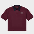 Victor Minimal Crest Polo (Burgundy/Navy)