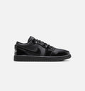 Air Jordan 1 Low Patent Elephant Womens Lifestyle Shoe - Black/Black/White/Metallic Silver
