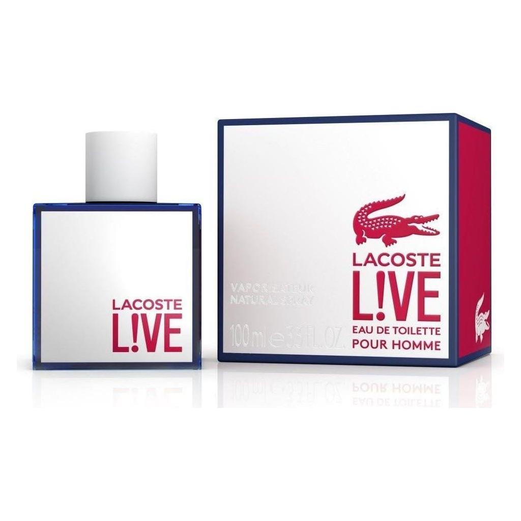 L!VE LACOSTE LIVE men cologne spray EDT 3.4 oz 3.3 NEW IN BOX