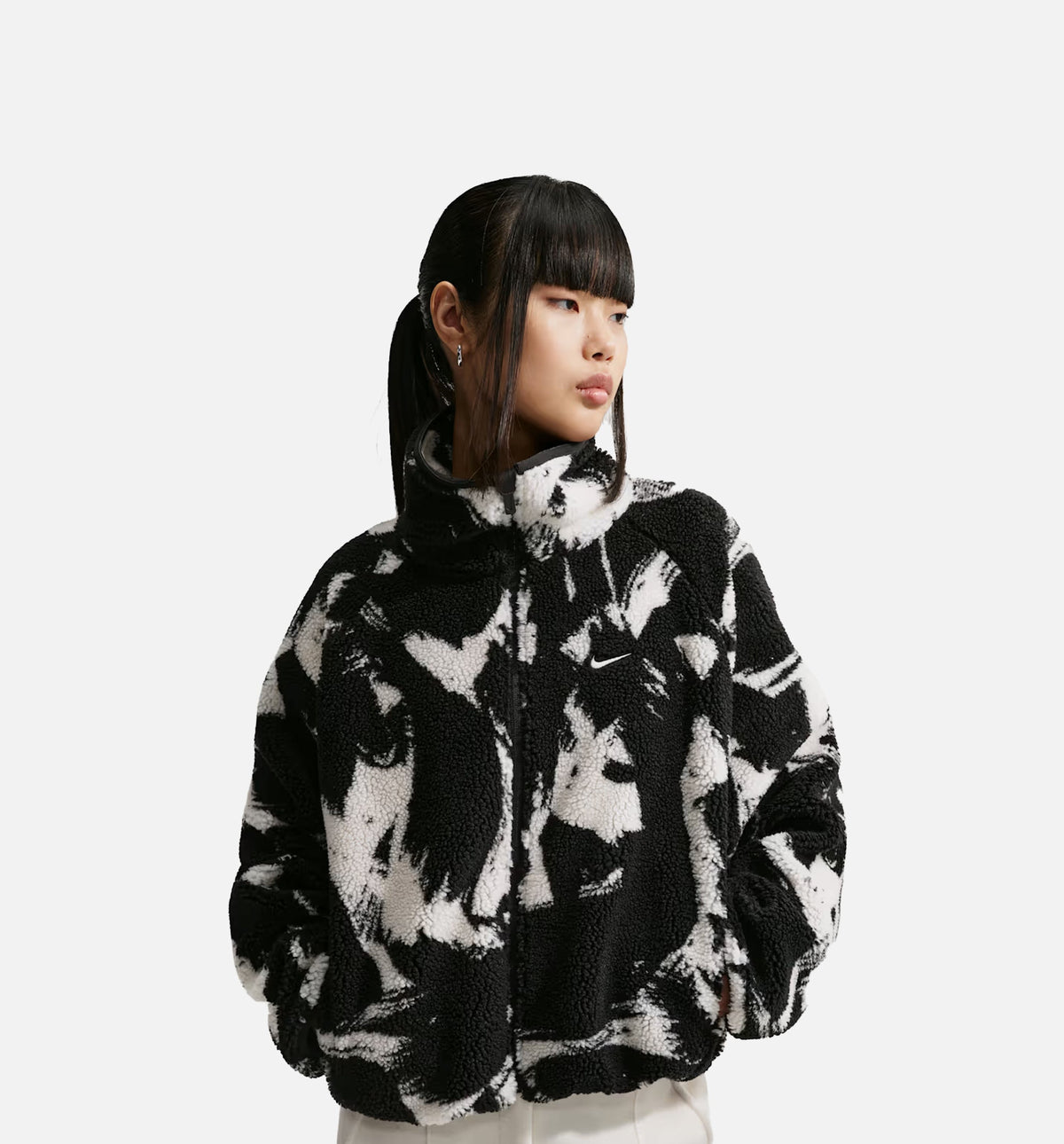 NSW Oversized High Pile Fleece Womens Sweater - Black/Black/Black/Sail