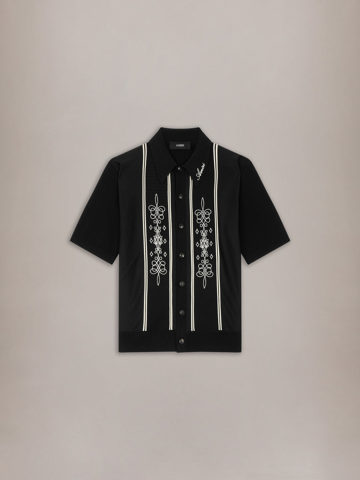 MA PANELED KNIT SHIRT - Black