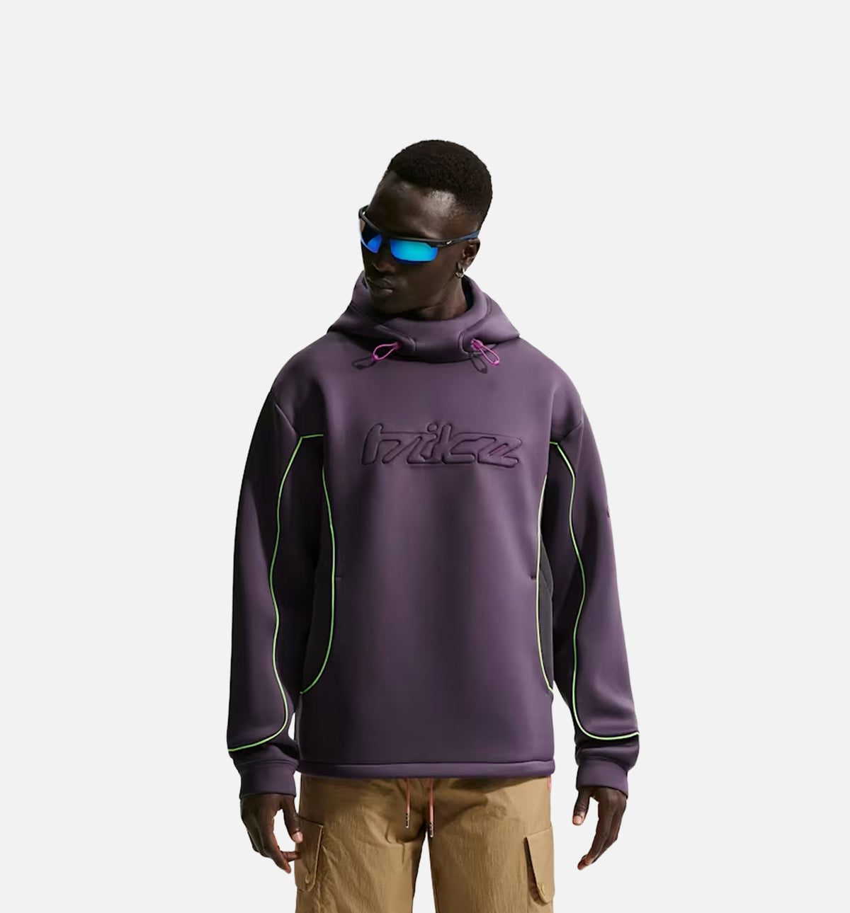Project F.R.O.G. Bubble Mesh Pullover Mens Hoodie - Dark Raisin/Brilliant Blue/Voltage Green/Vivid Purple