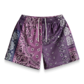 Purple Patchwork Paisley Shorts