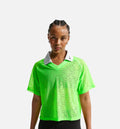 Sportwear Loose Fitting Knit Polo Womens Jersey - Strike Green/Pure Platinum/Black/Black