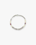 Beaded Represent Bracelet - Silver