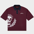 Victor Oversized Crest Polo (Burgundy/Navy)
