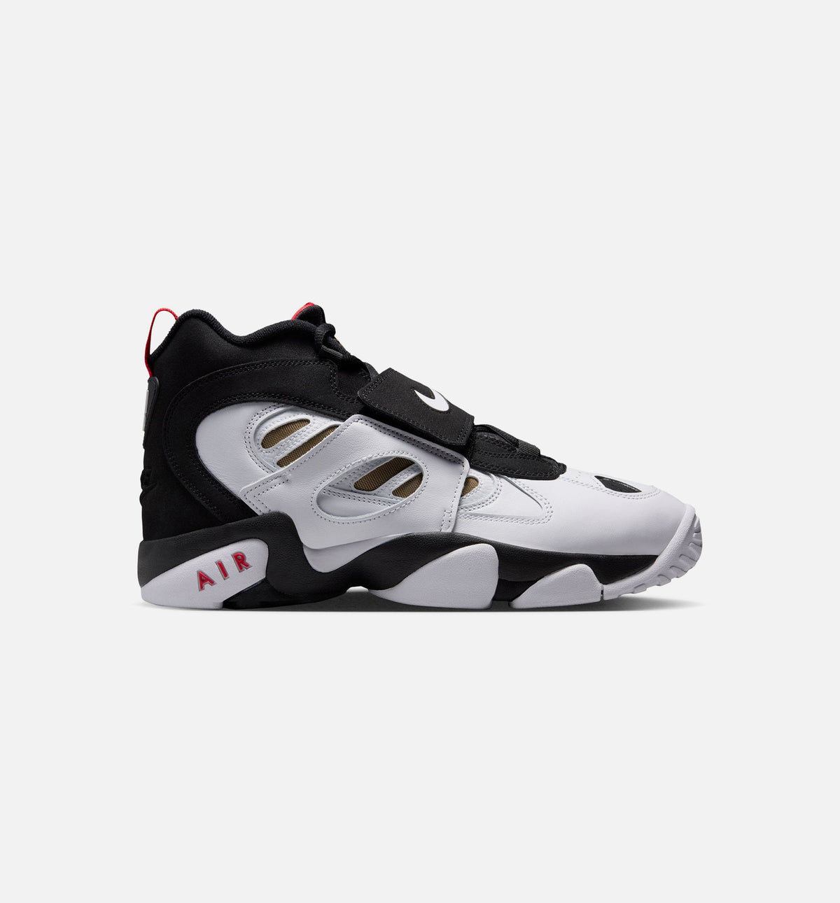 Air Diamond Turf II Mens Lifestyle Shoe - Black/White/Fire Red/Metallic Gold