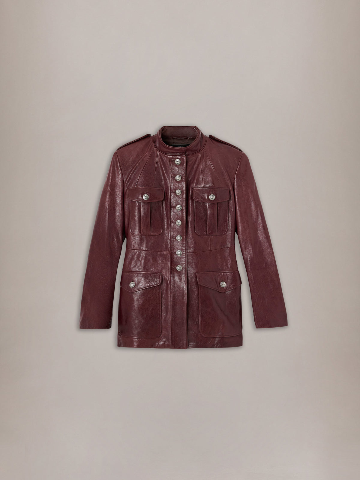 WOMEN - WOMEN'S LEATHER OFFICER JACKET - Brick
