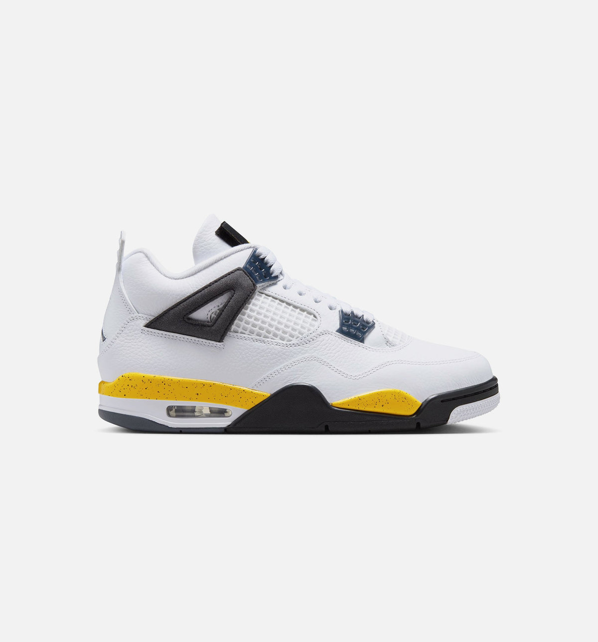 Air Jordan 4 Retro Rare Air Tour Yellow Mens Lifestyle Shoe - White/Dark Blue Grey/Black/Tour Yellow Free Shipping