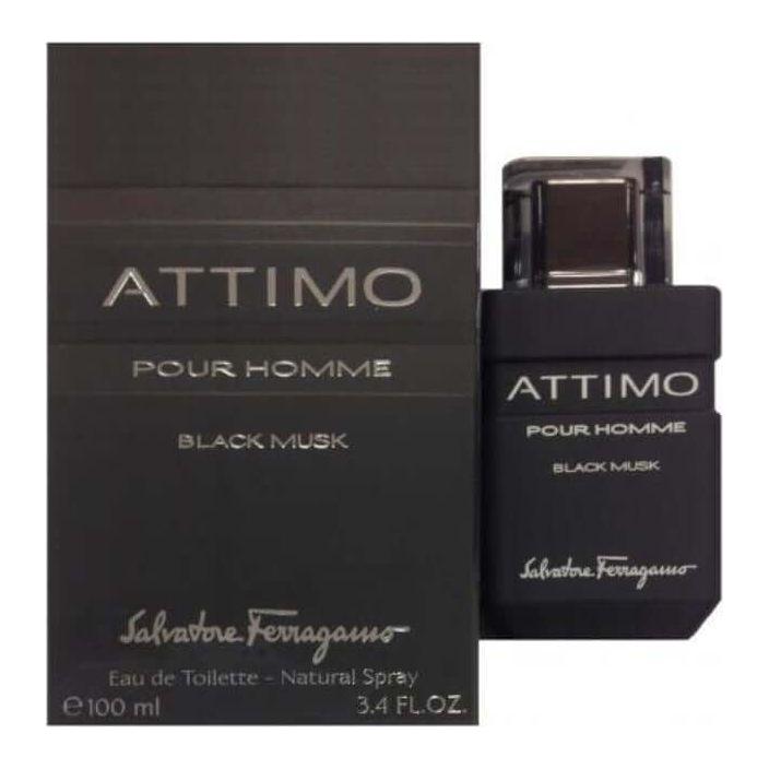 Salvatore Ferragamo Attimo Black Musk Men 3.3/3.4 oz EDT New Box