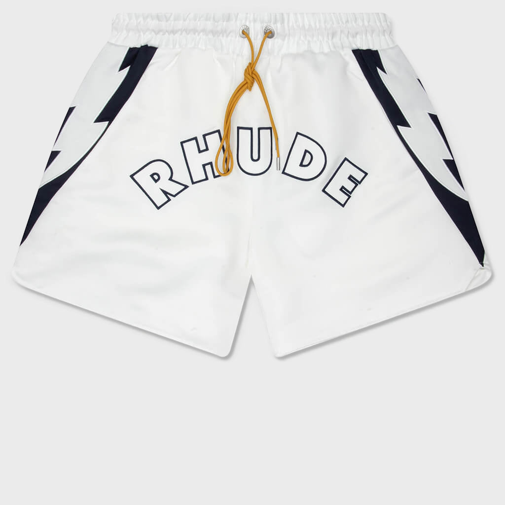Logo Lightning Shorts - White/Navy