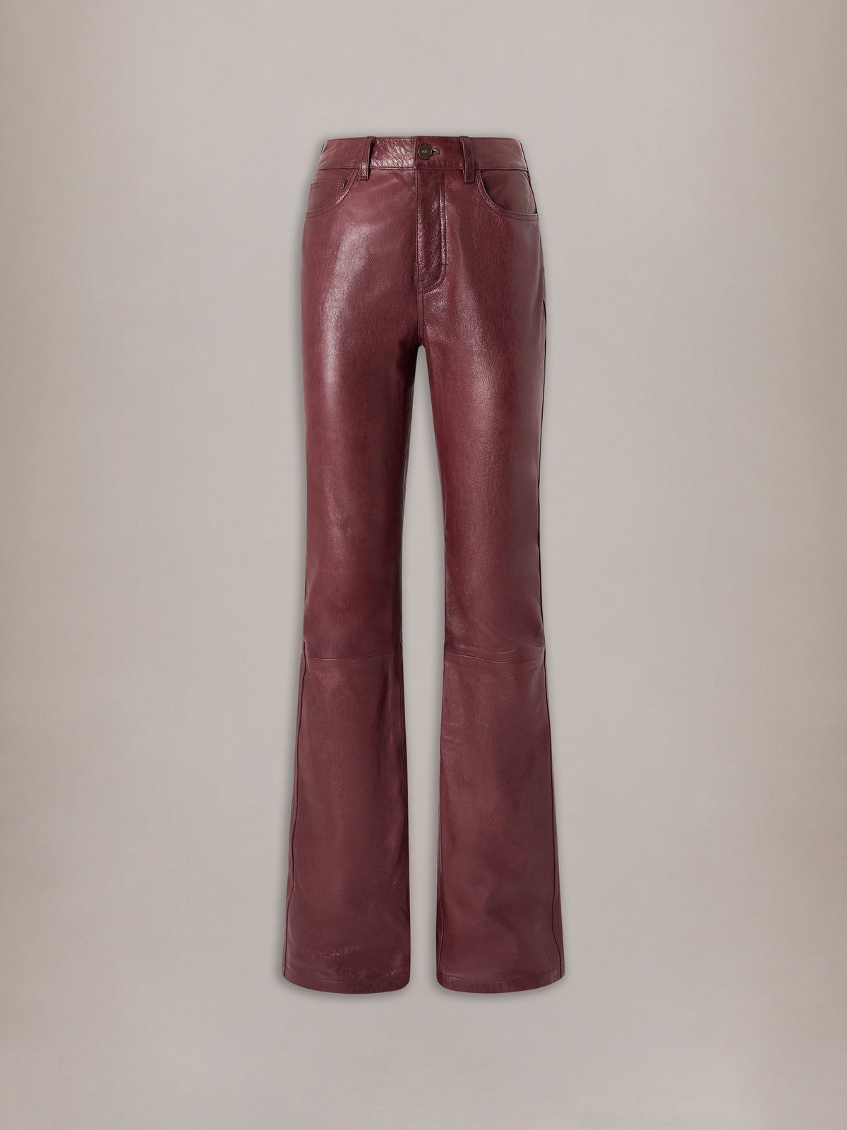 WOMEN - WOMEN'S VINTAGE CUT LEATHER PANT - Brick
