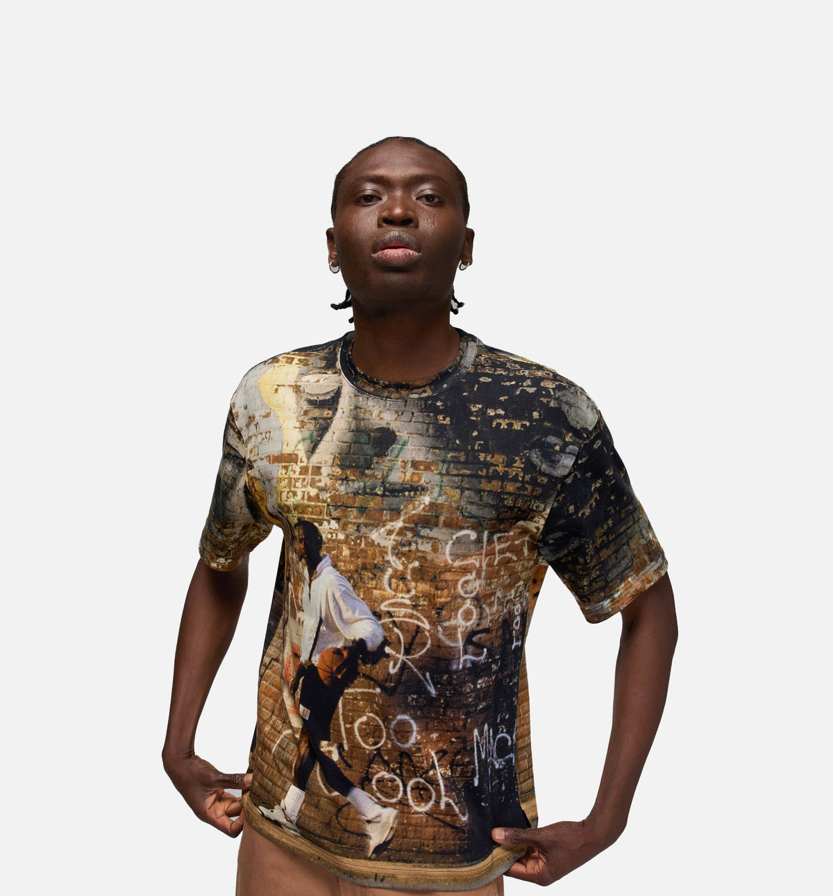 85 Graphic Mens Short Sleeve Shirt - Off Noir/Sail