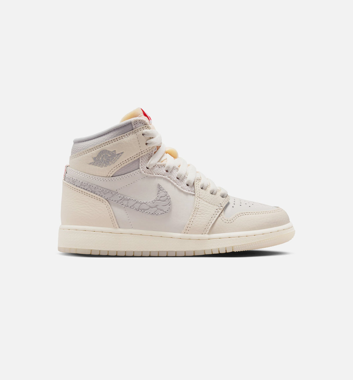 Air Jordan 1 Retro High OG  Sail Grade School Lifestyle Shoe - Sail/University Red/Pale Ivory/Coconut Milk/Phantom