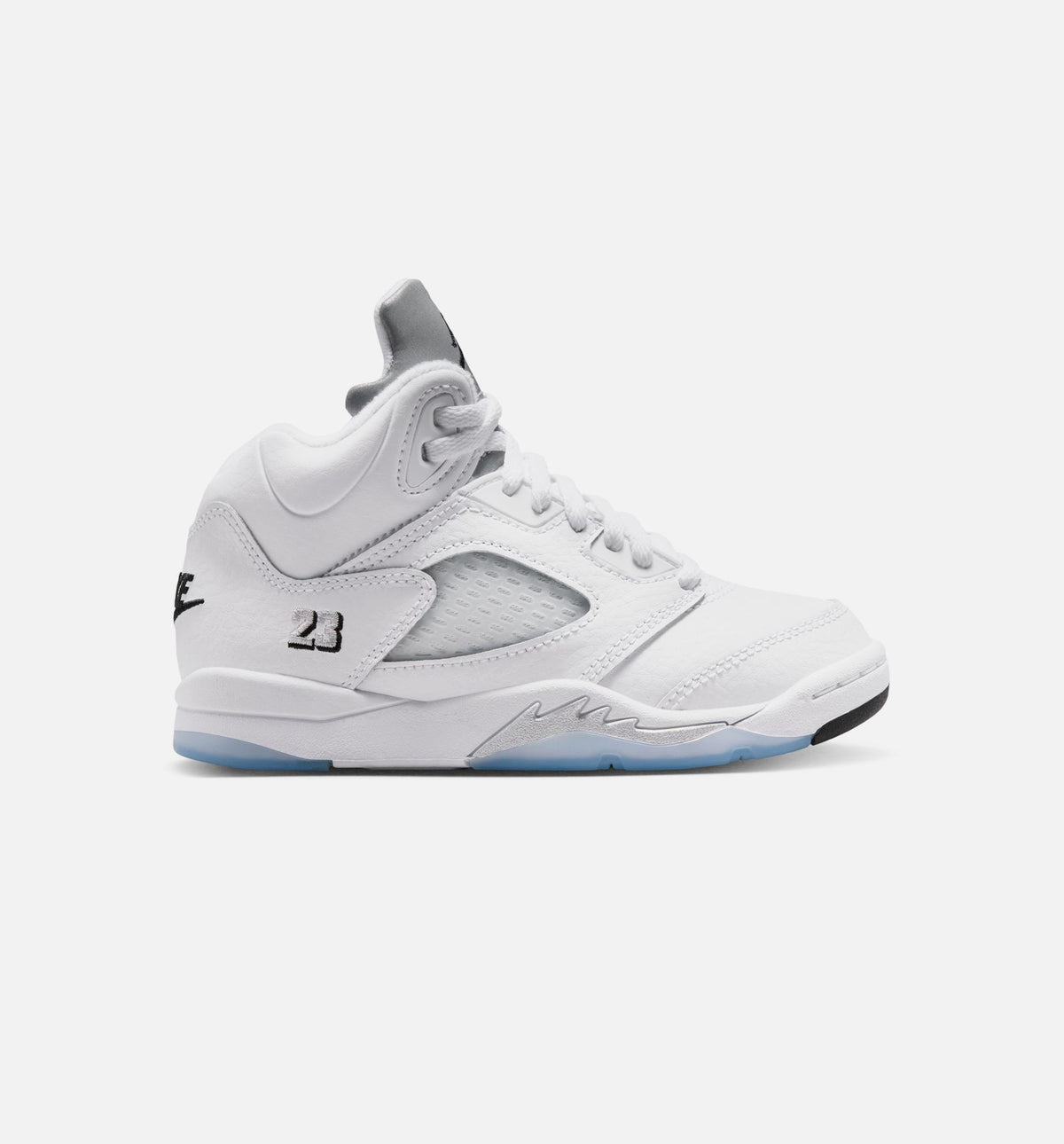 Air Jordan 5 Retro OG White Metallic Preschool Lifestyle Shoe - White/Black/Metallic Silver Free Shipping