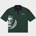 Victor Oversized Crest Polo (Green/Navy)