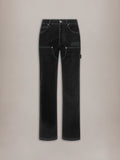 FLOCK DENIM CARPENTER JEAN - Black