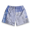 Sky Patchwork Paisley Shorts