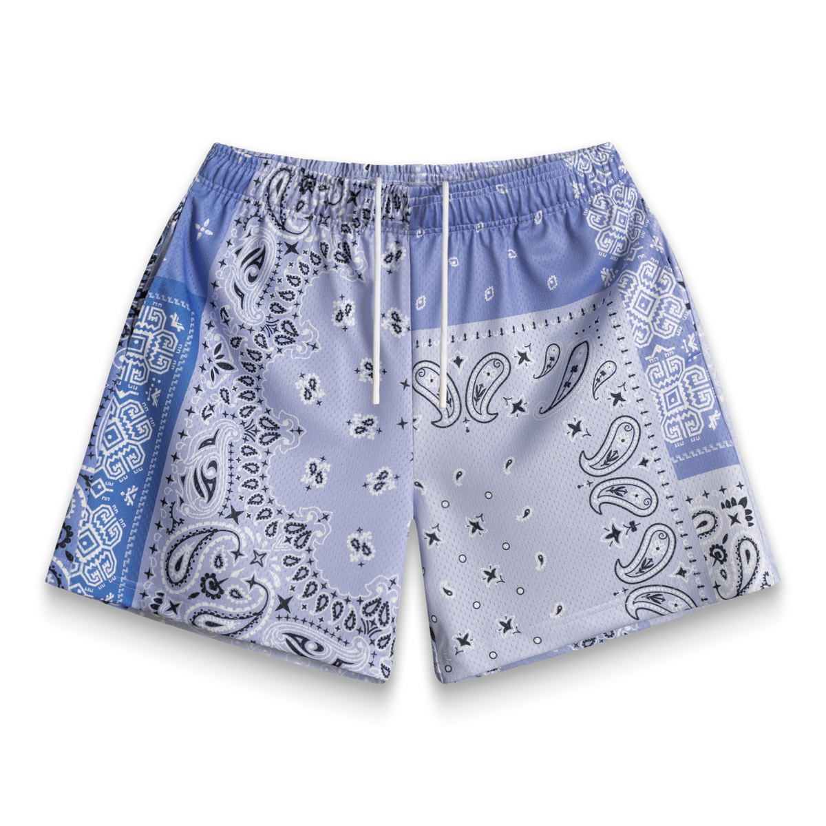 Sky Patchwork Paisley Shorts
