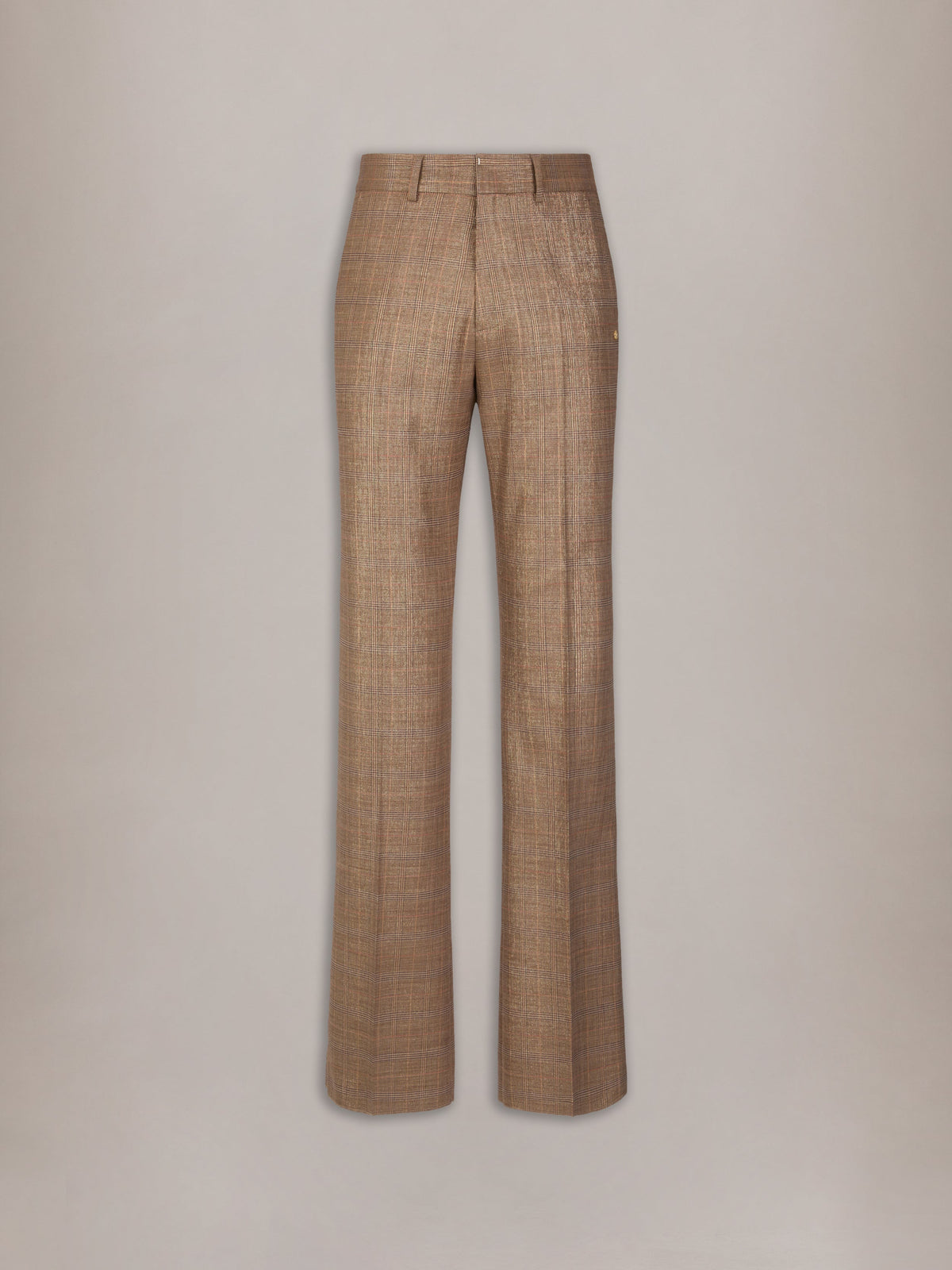 MA FIT LUREX TROUSER - Coffee
