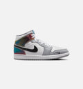 Air Jordan 1 Mid SE Mens Lifestyle Shoe - Black/White/Wolf Grey