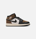 Air Jordan 1 Mid Grade School Lifestyle Shoe - Black/Phantom/Palomino/University Red