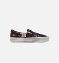 Premium Classic Harris Tweed Slip On Mens Lifestyle Shoe - Tweed Red/Blue