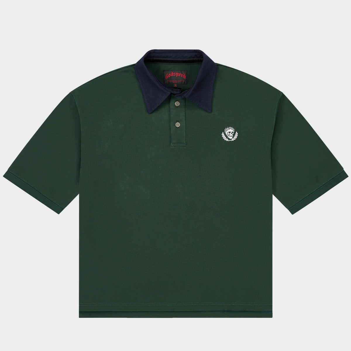 Victor Minimal Crest Polo (Green/Blue)