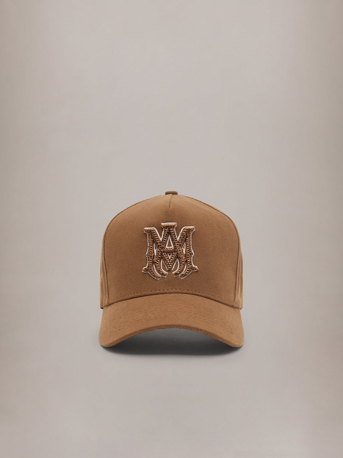 CRYSTAL MA OUTLINE CANVAS HAT - Coffee
