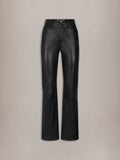 WOMEN - WOMEN'S VINTAGE CUT LEATHER PANT - Black