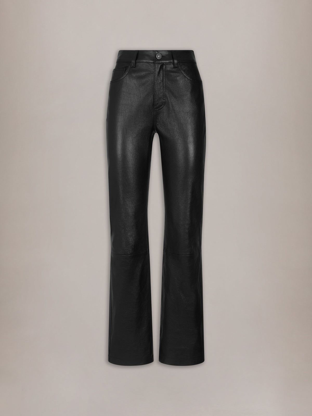 WOMEN - WOMEN'S VINTAGE CUT LEATHER PANT - Black
