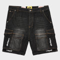 Utility Denim Shorts (Black)