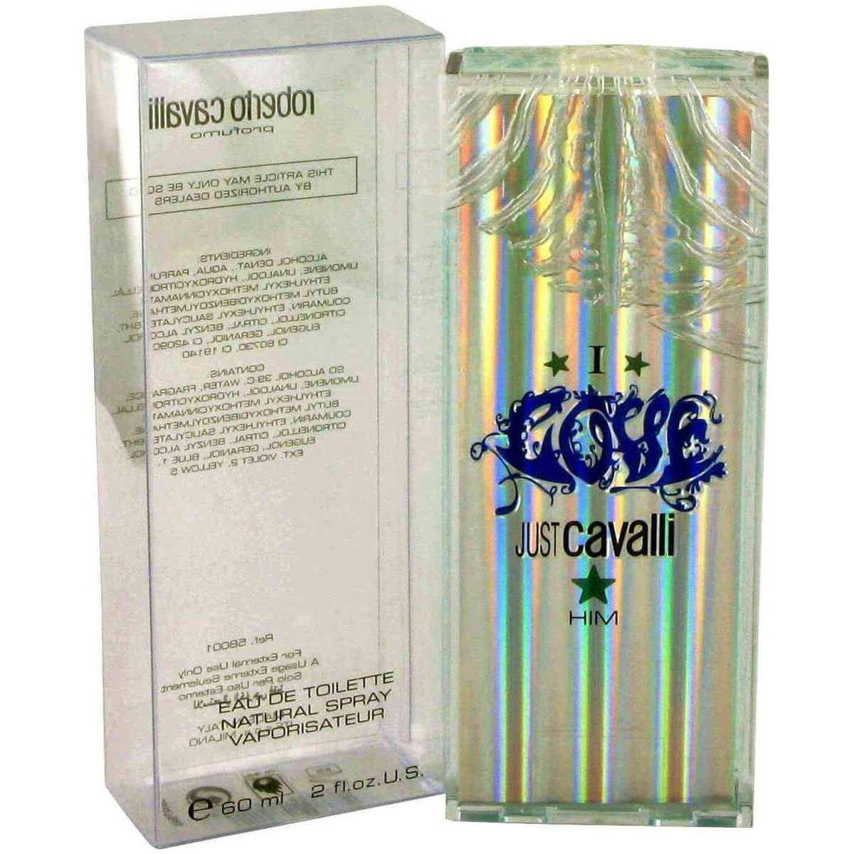 Just Cavalli I LOVE HIM by Roberto Cavalli Men Cologne 2.0 oz edt NEW IN BOX