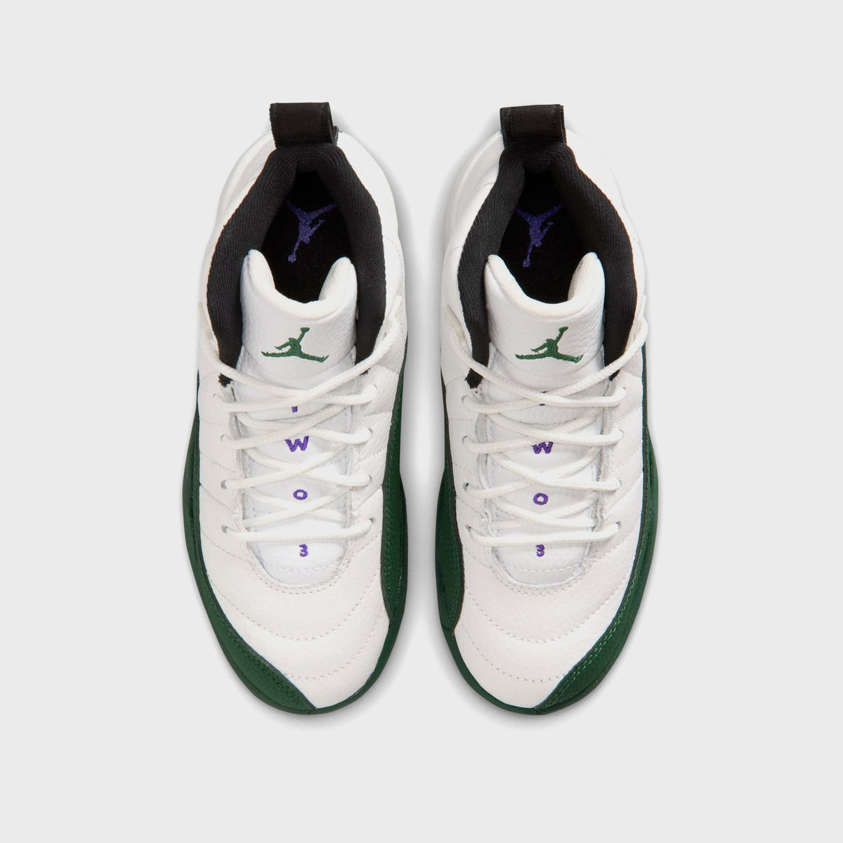 Jordan PS Jordan 12 Retro - Summit White / Gorge Green / Black / Fierce Purple