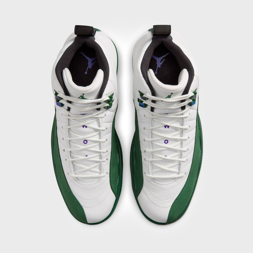 Jordan Air Jordan 12 Retro - Summit White / Gorge Green / Black / Fierce Purple