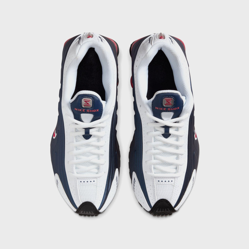 Nike GS Shox R4 - Midnight Navy / Gym Red / White