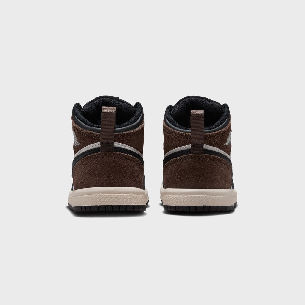 Jordan TD Jordan 1 Mid - Black / Palomino / University Red / Phantom